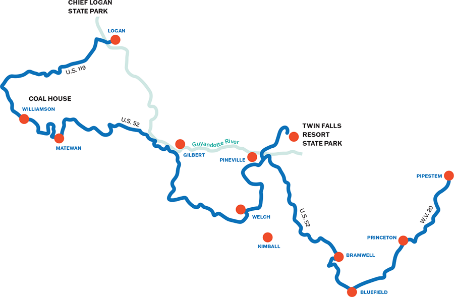 a map coal country cruisin
