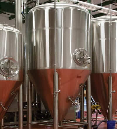 Beer vats in a brewery