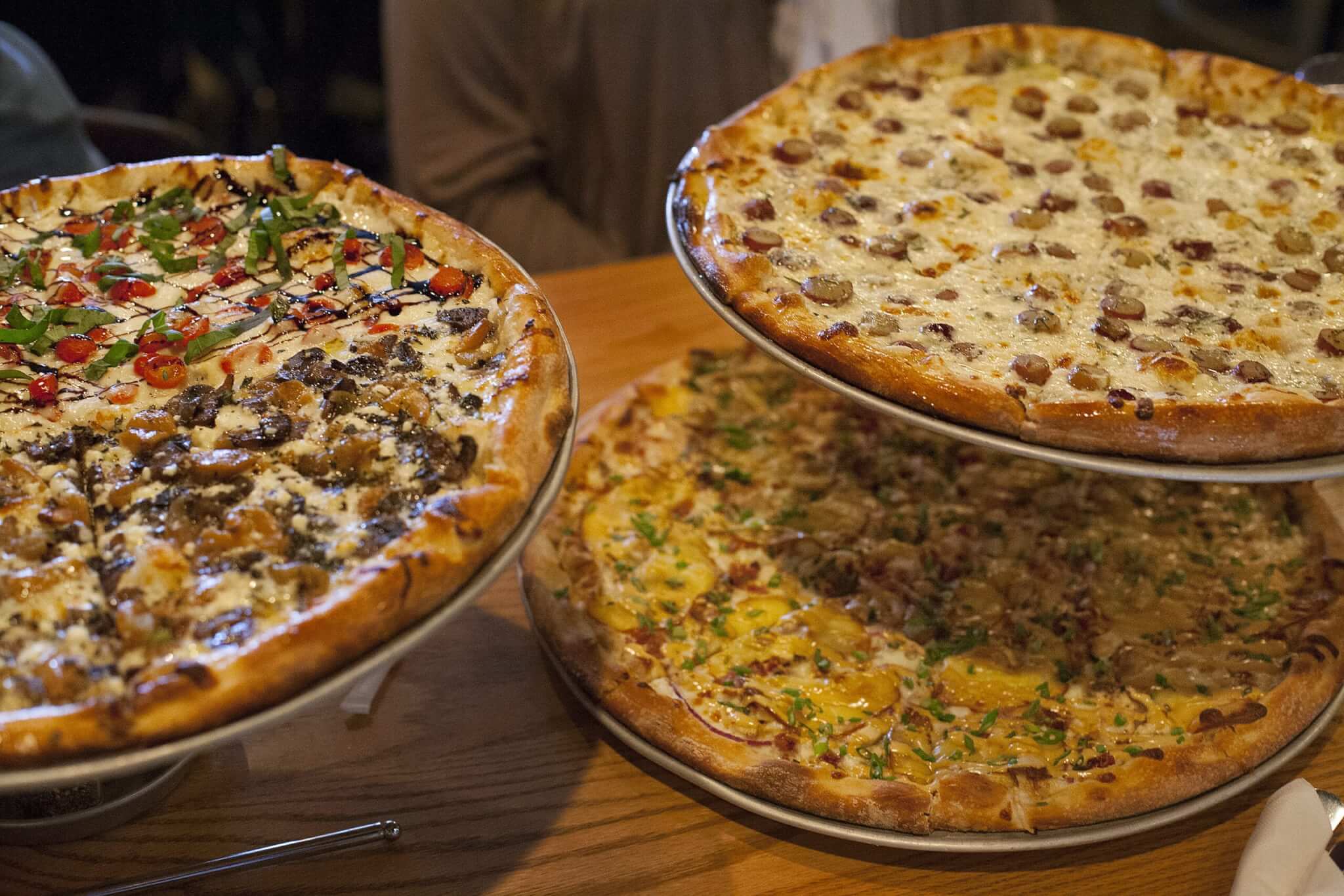Platters of Pizza from Pies and Pints