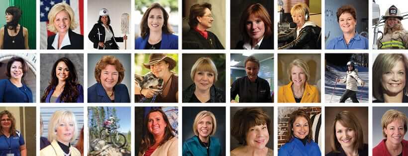 photo grid of 27 women honored in 2014