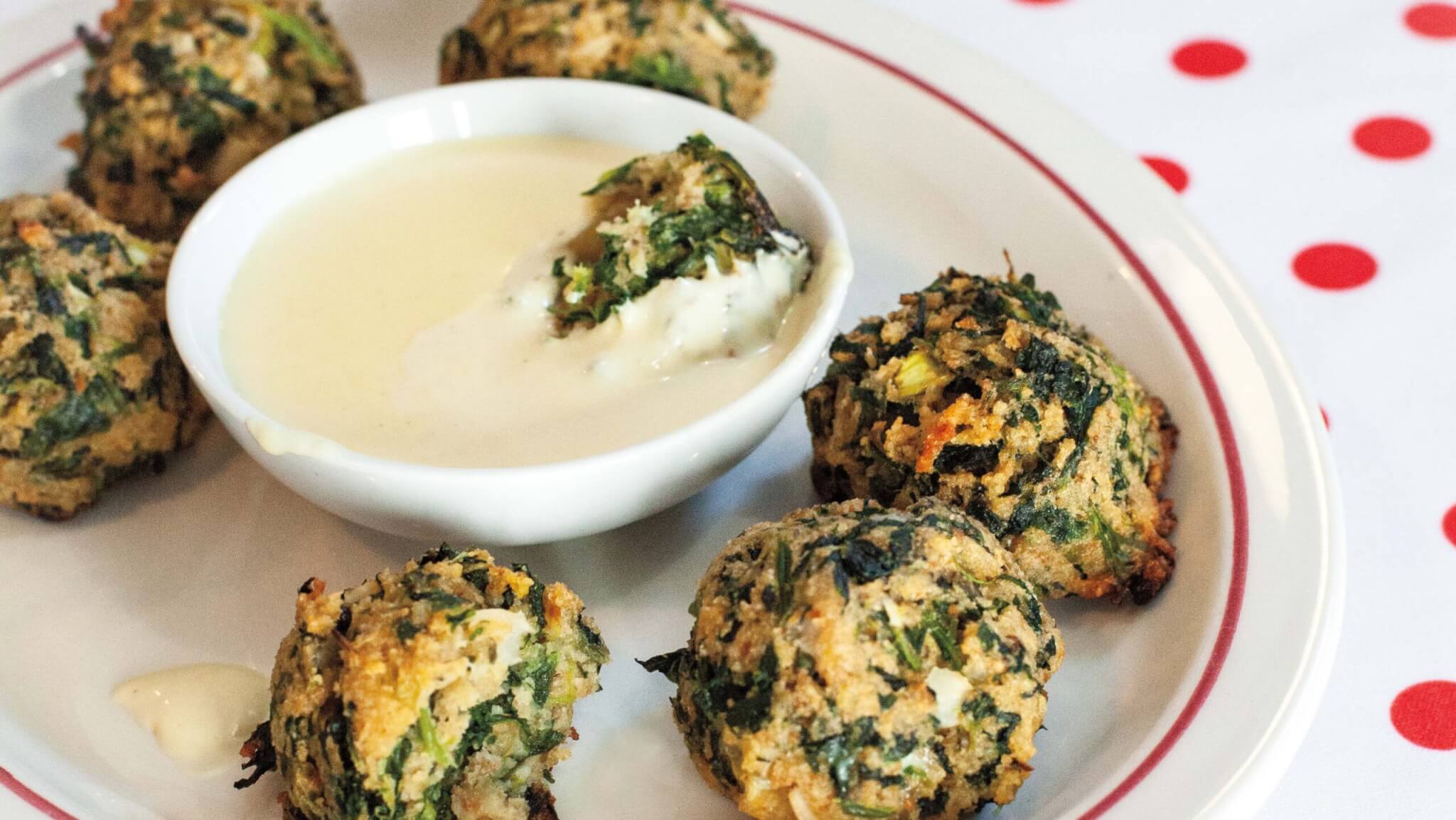 Maxwell's of Morgantown
West Virginia
Spinach spin balls and dijon sauce