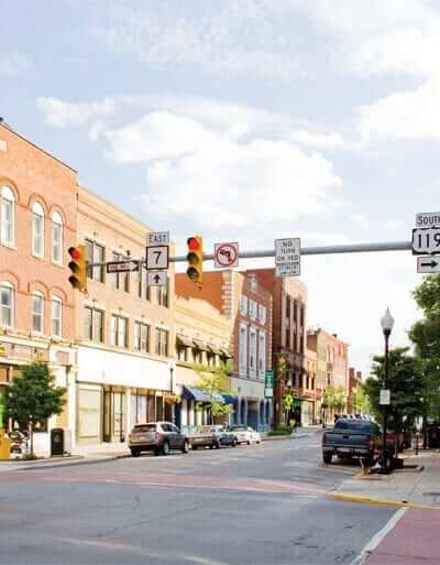 Downtown Morgantown on High Street