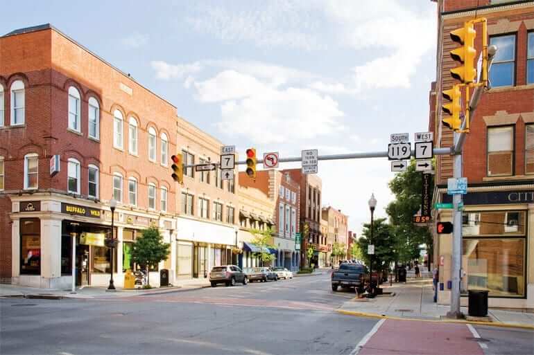 Downtown Morgantown on High Street