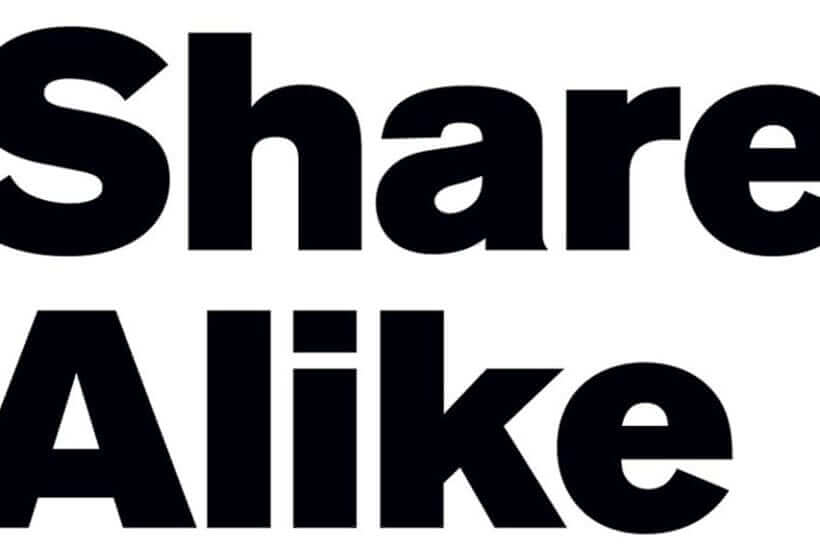 text saying "Share Alike"